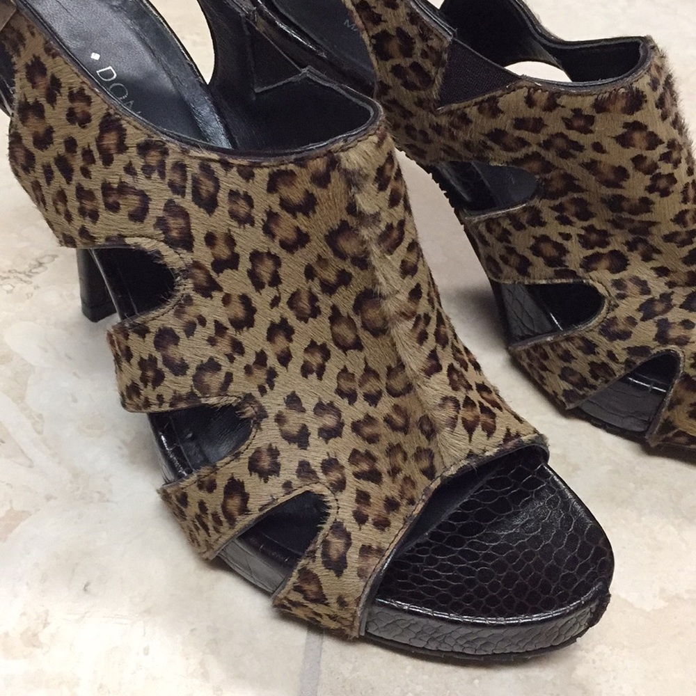 Donald Pliner animal print heels